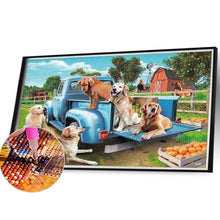 Load image into Gallery viewer, Diamond Painting - Full Square - puppy car (40*30CM)