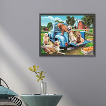 Load image into Gallery viewer, Diamond Painting - Full Square - puppy car (40*30CM)