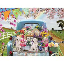 Load image into Gallery viewer, Diamond Painting - Full Square - puppy car (40*30CM)