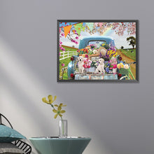 Load image into Gallery viewer, Diamond Painting - Full Square - puppy car (40*30CM)