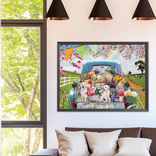 Load image into Gallery viewer, Diamond Painting - Full Square - puppy car (40*30CM)