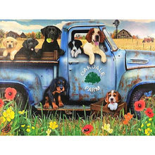 Load image into Gallery viewer, Diamond Painting - Full Square - puppy car (40*30CM)