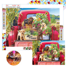 Load image into Gallery viewer, Diamond Painting - Full Square - puppy car (40*30CM)