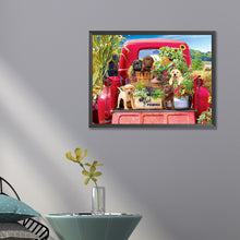 Load image into Gallery viewer, Diamond Painting - Full Square - puppy car (40*30CM)