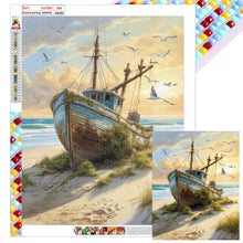 Load image into Gallery viewer, Diamond Painting - Full Square - sailing boat on seaside (40*50CM)