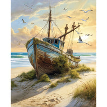Load image into Gallery viewer, Diamond Painting - Full Square - sailing boat on seaside (40*50CM)