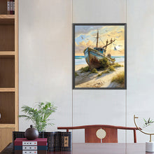 Load image into Gallery viewer, Diamond Painting - Full Square - sailing boat on seaside (40*50CM)