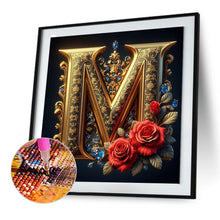 Load image into Gallery viewer, Diamond Painting - Full Round - Flower letter-M (30*30CM)