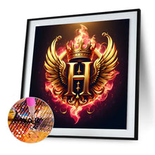 Load image into Gallery viewer, Diamond Painting - Full Round - Wings Letter-H (30*30CM)