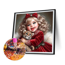 Load image into Gallery viewer, Diamond Painting - Full Round - cute pet girl (30*30CM)