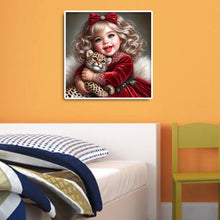 Load image into Gallery viewer, Diamond Painting - Full Round - cute pet girl (30*30CM)