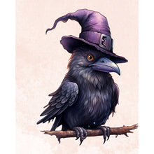 Load image into Gallery viewer, Diamond Painting - Full Round - crow wearing hat (40*50CM)