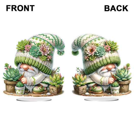 Gnome Double Sided Effect Diamond Painting Tabletop Ornaments Kit Table Decor