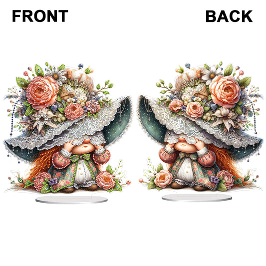 Gnome Double Sided Effect Diamond Painting Tabletop Ornaments Kit Table Decor