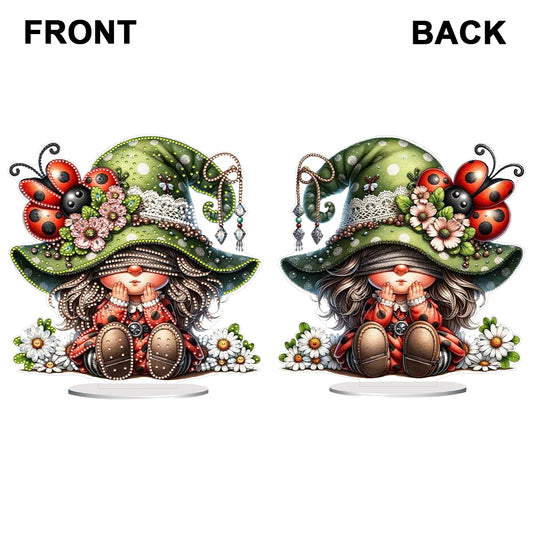 Gnome Double Sided Effect Diamond Painting Tabletop Ornaments Kit Table Decor