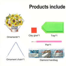 Load image into Gallery viewer, Double Sided Special Shaped 5D DIY Sunflower Bouquet Hanging Diamond Art Kits