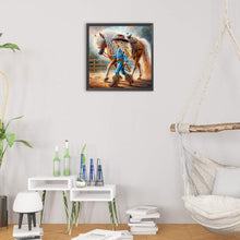 Load image into Gallery viewer, Diamond Painting - Partial Special Shaped - cowgirl (30*30CM)