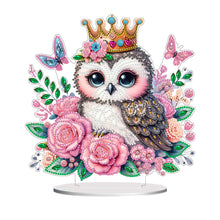 Load image into Gallery viewer, Double Side Special Shaped Cute Owl Desktop Diamond Art Kits Bedroom Table Decor