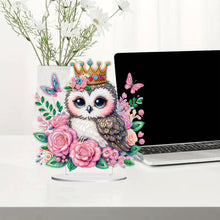Load image into Gallery viewer, Double Side Special Shaped Cute Owl Desktop Diamond Art Kits Bedroom Table Decor
