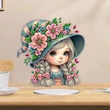 Load image into Gallery viewer, Double Side Special Shaped Cute Girl Desktop Diamond Art Kit Bedroom Table Decor