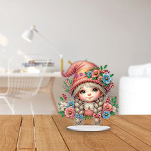 Load image into Gallery viewer, Double Side Special Shaped Cute Girl Desktop Diamond Art Kit Bedroom Table Decor