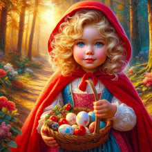 Load image into Gallery viewer, Diamond Painting - Full Round - little red riding hood girl (30*30CM)