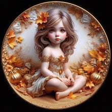 Load image into Gallery viewer, Diamond Painting - Full Round - Maple Leaf Pumpkin Girl (30*30CM)