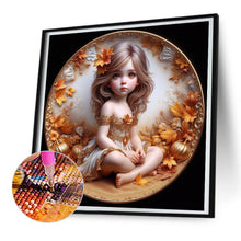 Load image into Gallery viewer, Diamond Painting - Full Round - Maple Leaf Pumpkin Girl (30*30CM)