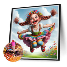 Load image into Gallery viewer, Diamond Painting - Full Round - Garden jumping girl (30*30CM)