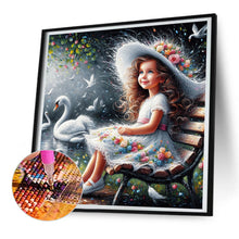 Load image into Gallery viewer, Diamond Painting - Full Round - Garden swan girl (30*30CM)