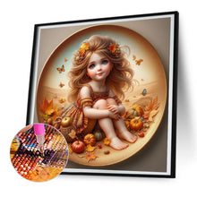 Load image into Gallery viewer, Diamond Painting - Full Round - Maple Leaf Pumpkin Girl (30*30CM)