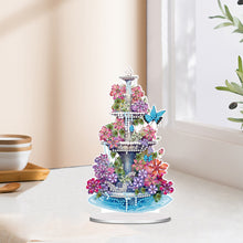 Load image into Gallery viewer, Acrylic Special Shaped Flower Fountain Table Top Diamond Painting Ornament Kits
