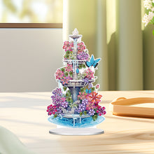 Load image into Gallery viewer, Acrylic Special Shaped Flower Fountain Table Top Diamond Painting Ornament Kits
