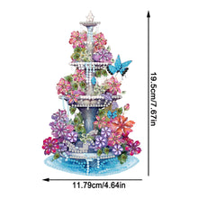 Load image into Gallery viewer, Acrylic Special Shaped Flower Fountain Table Top Diamond Painting Ornament Kits