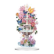 Load image into Gallery viewer, Acrylic Special Shaped Flower Fountain Table Top Diamond Painting Ornament Kits