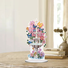 Load image into Gallery viewer, Acrylic Special Shaped Flower Fountain Table Top Diamond Painting Ornament Kits