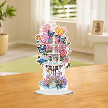 Load image into Gallery viewer, Acrylic Special Shaped Flower Fountain Table Top Diamond Painting Ornament Kits