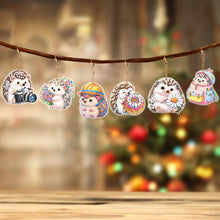 Load image into Gallery viewer, 6Pcs Full Drill Keyring Animal Double Sided Rhinestone Painting Keychain Pendant