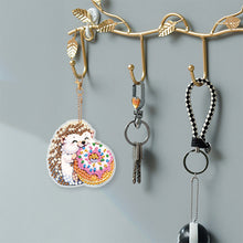 Load image into Gallery viewer, 6Pcs Full Drill Keyring Animal Double Sided Rhinestone Painting Keychain Pendant