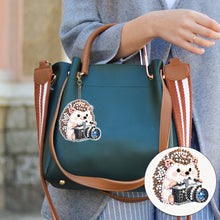 Load image into Gallery viewer, 6Pcs Full Drill Keyring Animal Double Sided Rhinestone Painting Keychain Pendant