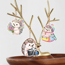 Load image into Gallery viewer, 6Pcs Full Drill Keyring Animal Double Sided Rhinestone Painting Keychain Pendant