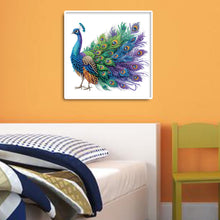 Load image into Gallery viewer, Diamond Painting - Partial Special Shaped - Peacock in full bloom (30*30CM)