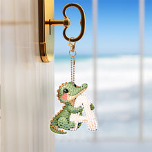 Load image into Gallery viewer, 13Pcs Double Sided Special Shaped Letter Animal Full Drill Keyring for Beginners