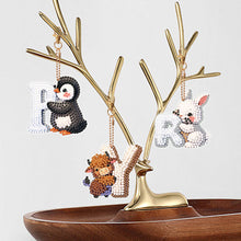 Load image into Gallery viewer, 13Pcs Double Sided Special Shaped Letter Animal Full Drill Keyring for Beginners
