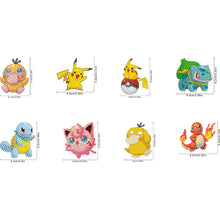 Load image into Gallery viewer, 8Pcs Acrylic Double Sided Pokemon Diamond Painting Keychain for Beginners Adults