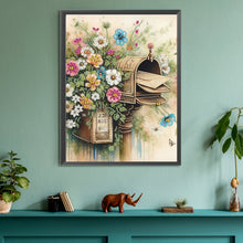 Load image into Gallery viewer, Diamond Painting - Partial Special Shaped - Retro nostalgic flower mailbox (30*40CM)