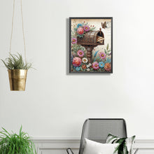 Load image into Gallery viewer, Diamond Painting - Partial Special Shaped - Retro nostalgic flower mailbox (30*40CM)