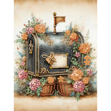 Load image into Gallery viewer, Diamond Painting - Partial Special Shaped - Retro nostalgic flower mailbox (30*40CM)