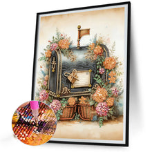 Load image into Gallery viewer, Diamond Painting - Partial Special Shaped - Retro nostalgic flower mailbox (30*40CM)