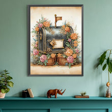Load image into Gallery viewer, Diamond Painting - Partial Special Shaped - Retro nostalgic flower mailbox (30*40CM)